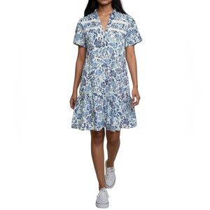 Anthropologie Short Sleeve Button Front Tiered
Dress Size XS NWT